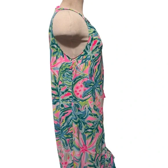NWOT LILLY PULITZER SIZE M LULIANA TIERED MAXI DRESS *ONE IN A MELON*, - Picture 4 of 10